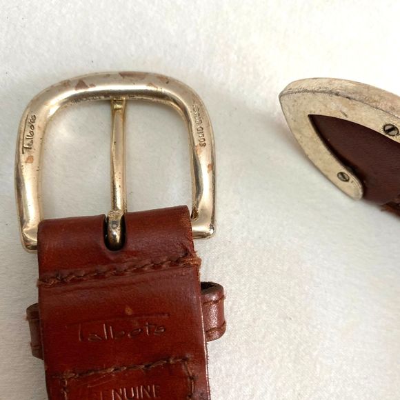 Talbots Belt Womens Medium Waist Braided Cinnamon Brown Genuine Leather - Picture 8 of 12